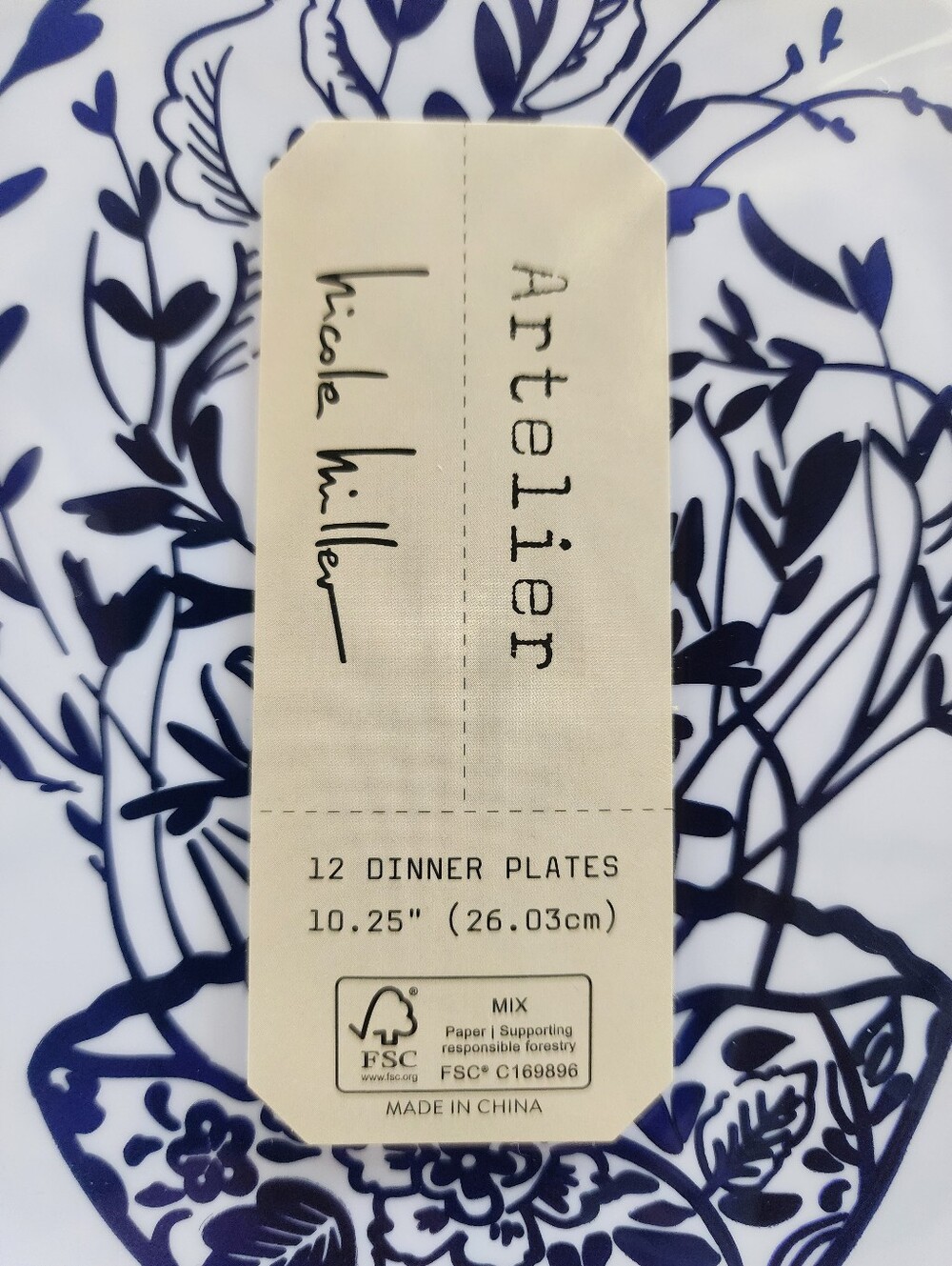 24 New W/Tags Nicole Miller Melamine Dinners - Picture 3 of 3